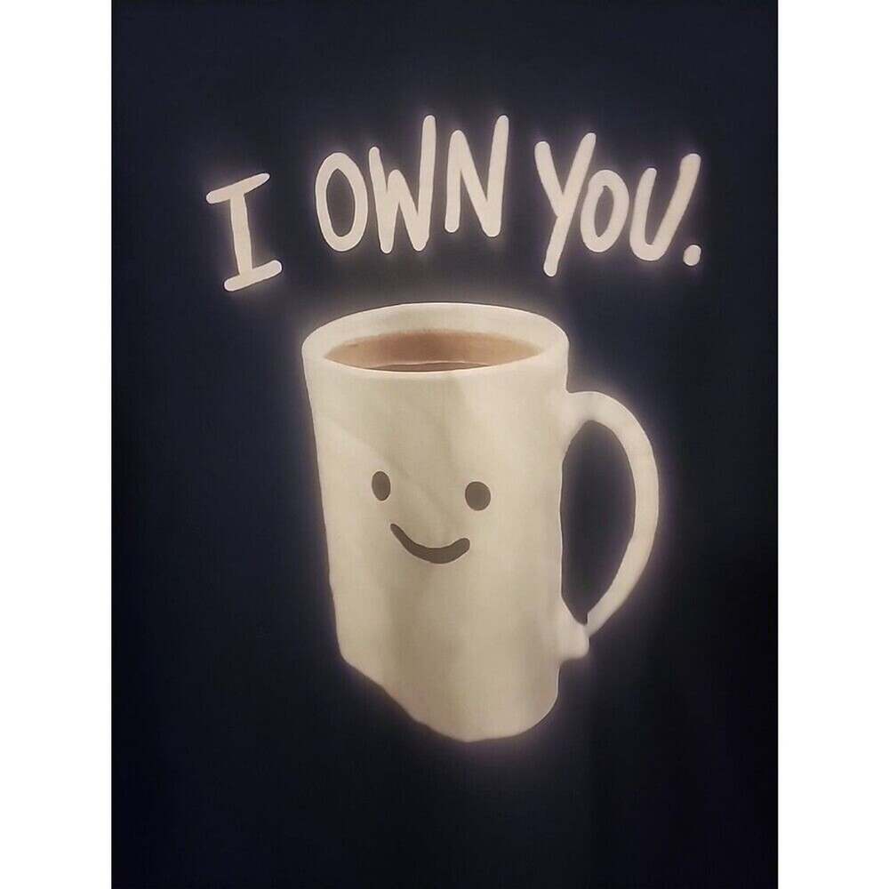Delta Black "I Own You" 100% Cotton Adult T-Shirt Large Cr60 Excellent Coffee